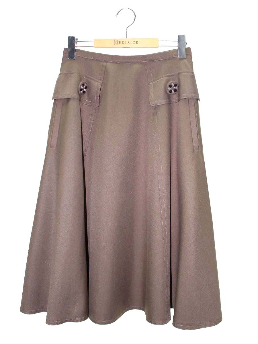 エムズグレイシー Purple Skirt 817514 スカート 38 カーキ ITLI6LPQ4LAO 【SALE】