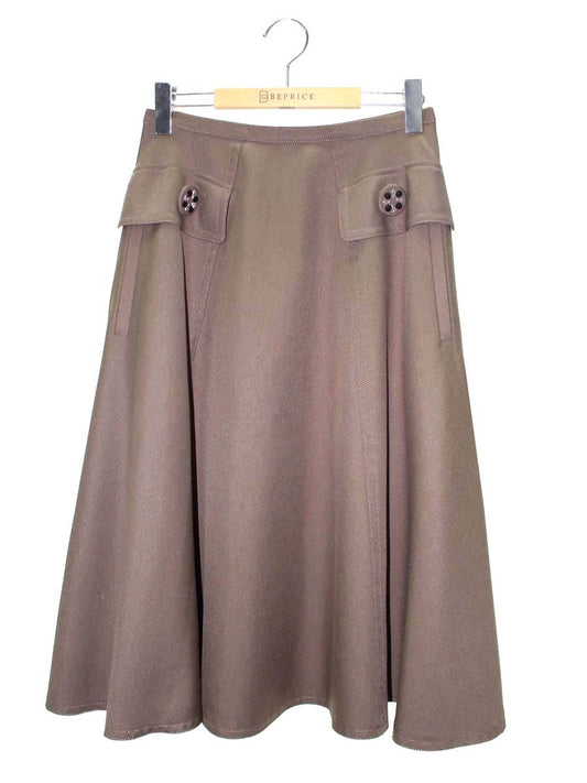 エムズグレイシー Purple Skirt 817514 スカート 38 カーキ ITLI6LPQ4LAO 【SALE】