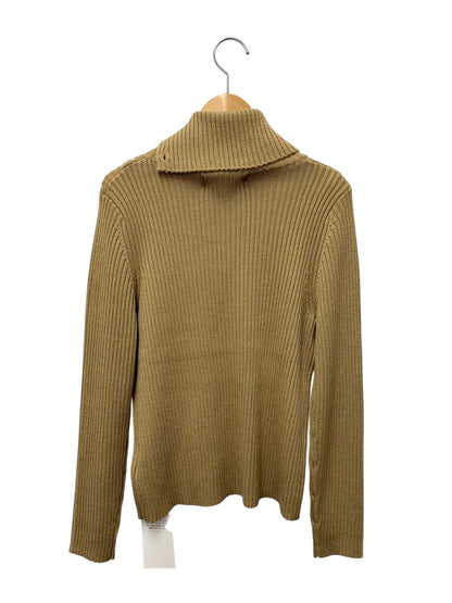 エムズグレイシー ロゴ刺繍入りタートルネックセーター 418611 ニット 40 ベージュ ボタン IT703EN08HIW