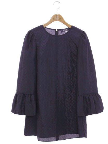 エムズグレイシー 310509 ブラウス 40 ネイビー フリル ITTW48HZSVIP