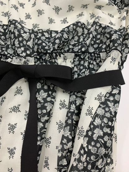 エムズグレイシー 小花柄エアリードレス 111316 ワンピース 38 ブラック ITRGU5TAN4LC