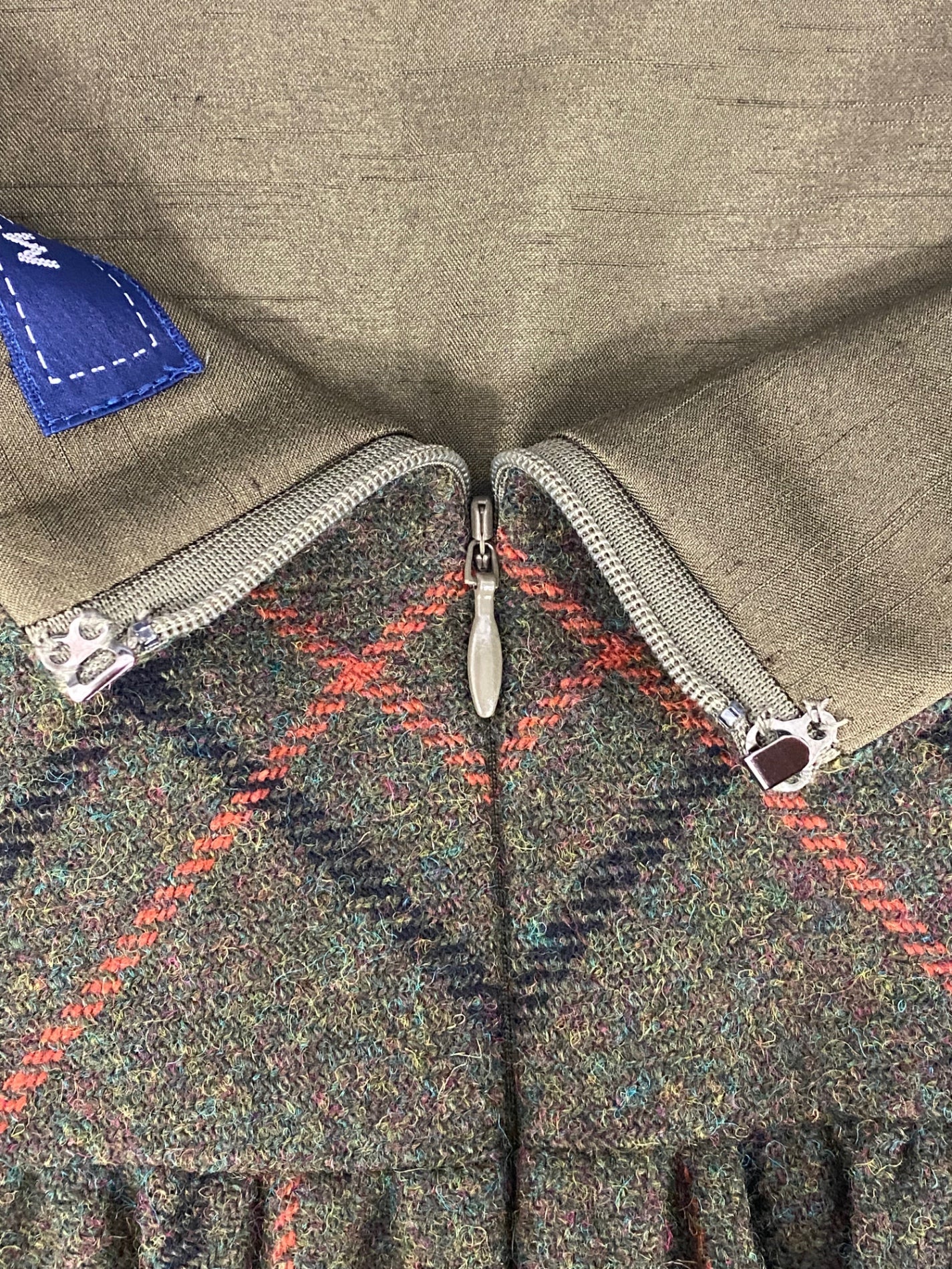 エムズグレイシー 317619 スカート 36 カーキグリーン チェック ウール ITO8RHKO6ZLE