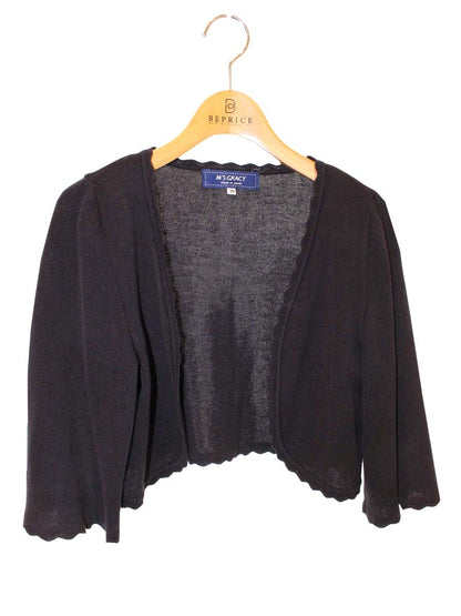 エムズグレイシー Scallop Bolero  918315 ボレロ 38 ブラック ITQYJL5JM18I