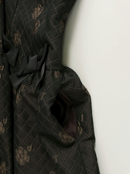 エムズグレイシー 311507 ジャンパースカート 40 ブラウン カメリア ダブルジップ チェック IT1GEEPWDYN8