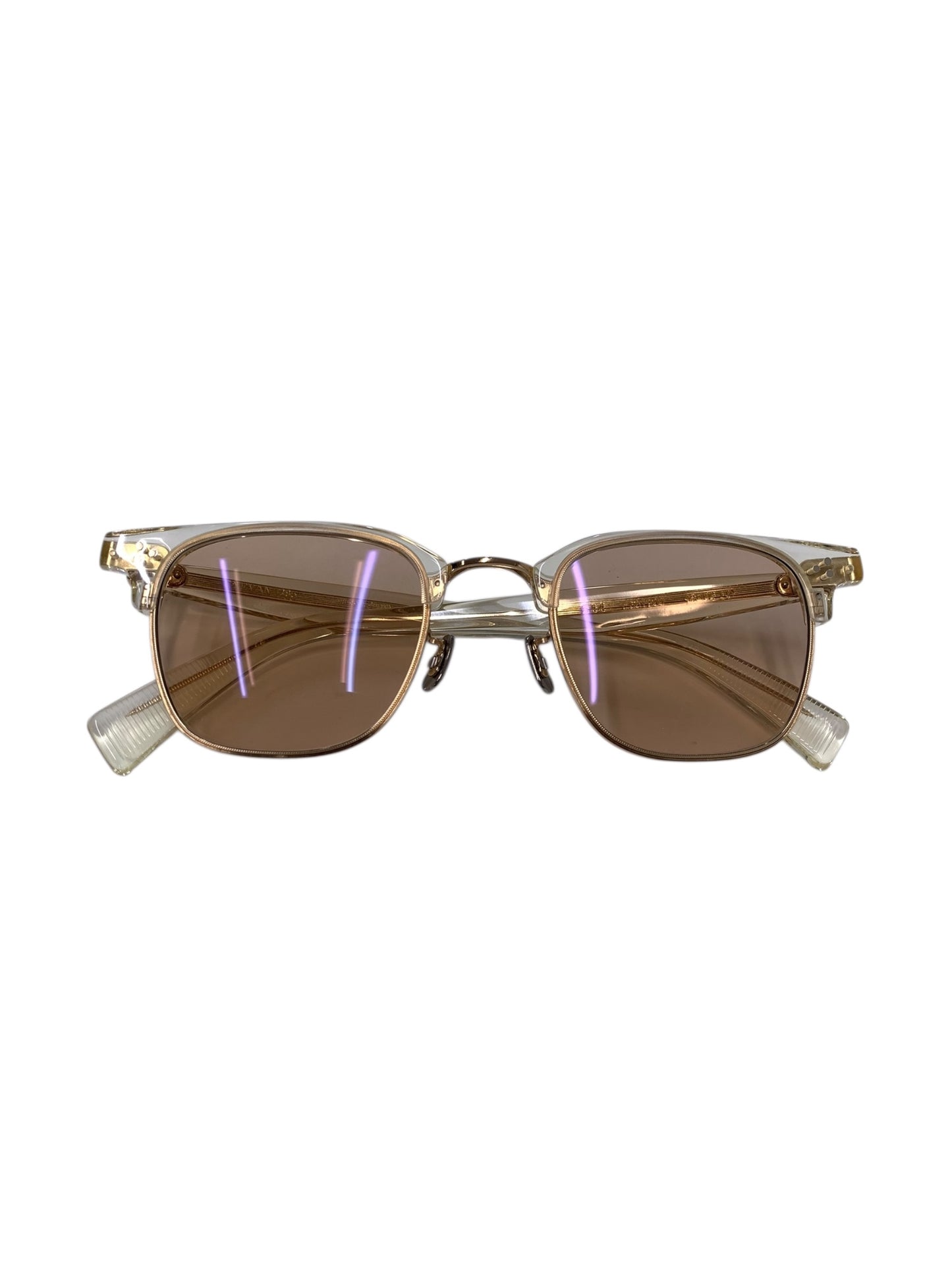 アイヴァン7285 コンビフレーム フルリム ボストン 644 メガネ クリアブラウン ITYSLXILNM5W