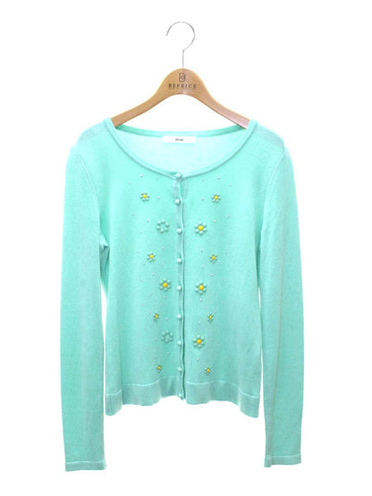 ルネ 6212400 カーディガン 36 グリーン フラワーモチーフ ITSPKKDUBW44