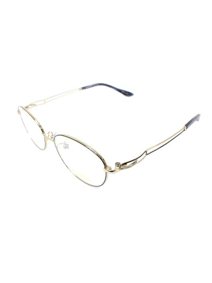 ゴールドファイル GPE-5034 メガネ ネイビー/ゴールド コンビフレーム  フルリム スクエア ITWRCKTI2VCG