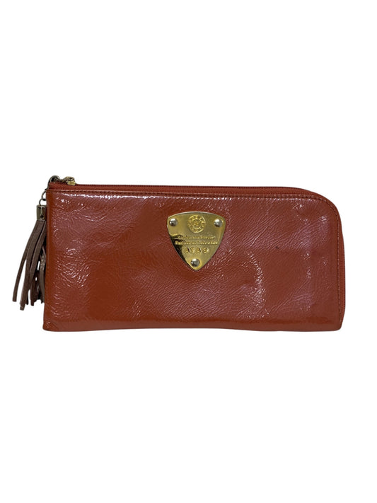 アタオ Limoパール ラウンドファスナー財布 オレンジ エナメル アプリコット ITZ5YMS7LO7W