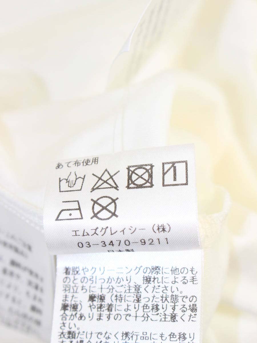 エムズグレイシー 115316 Tシャツ カットソー 40 ホワイト フラワーモチーフ ITNH5BB905XW