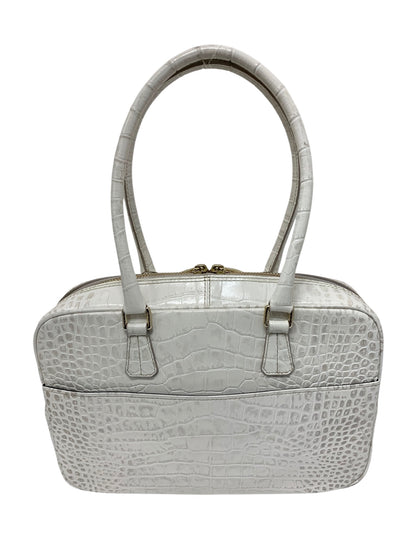 エーディーエムジェイ ハンドバッグ ホワイト クロコ型押し ヒマラヤ スワロフスキー ITOI5SBP6BQG 【SALE】
