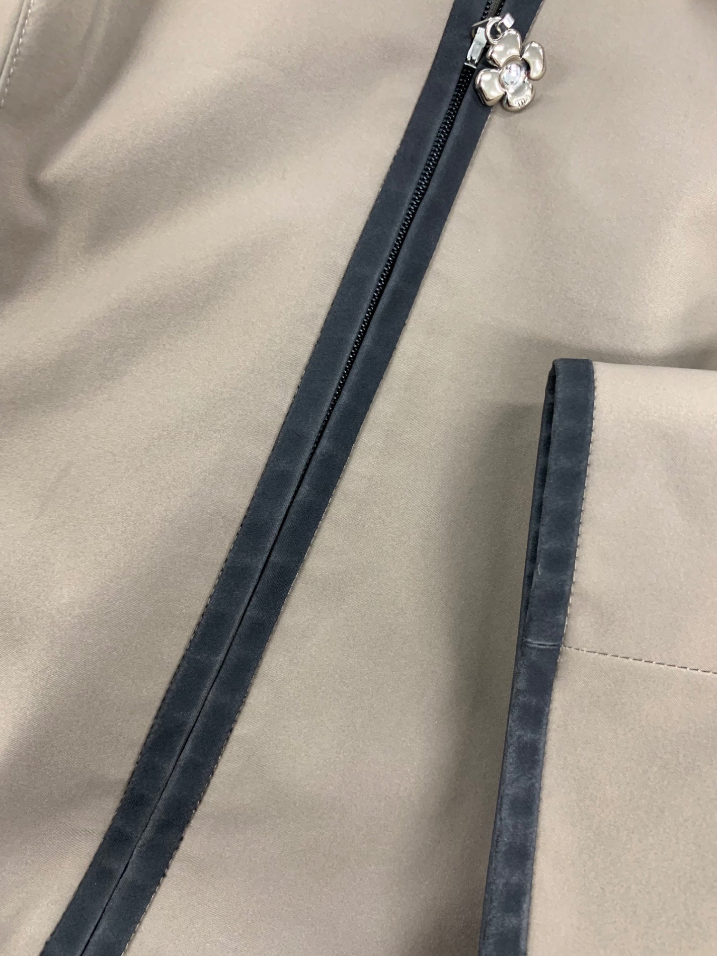 エムズグレイシー 529502 コート 38 ブラウン カメリア Wジップ ウエストリボン ITY52JH4IJPQ