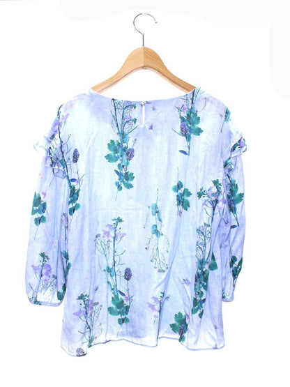 トゥービーシック ボタニカルフラワープリントブラウス W5M02-725-20 42 ブルー ITR5W9YKS5M2 【SALE】