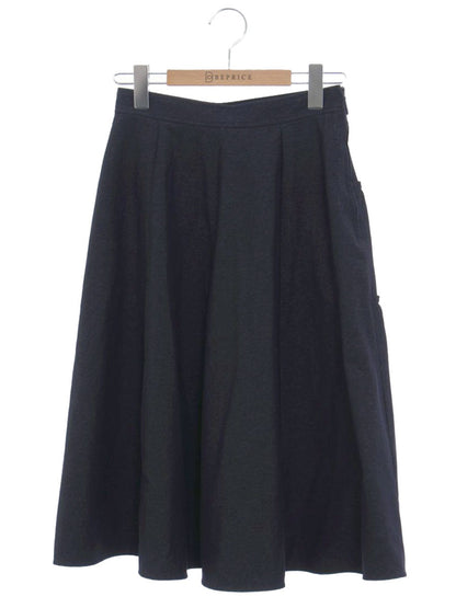 ルネ basic 5924070 スカート 34 ネイビー デニム風 ティアード ITCSTSGY4HRW