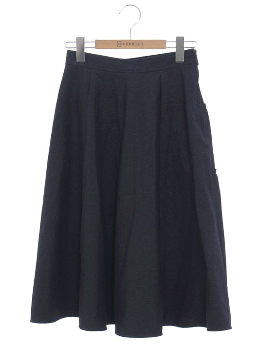 ルネ basic 5924070 スカート 34 ネイビー デニム風 ティアード ITCSTSGY4HRW