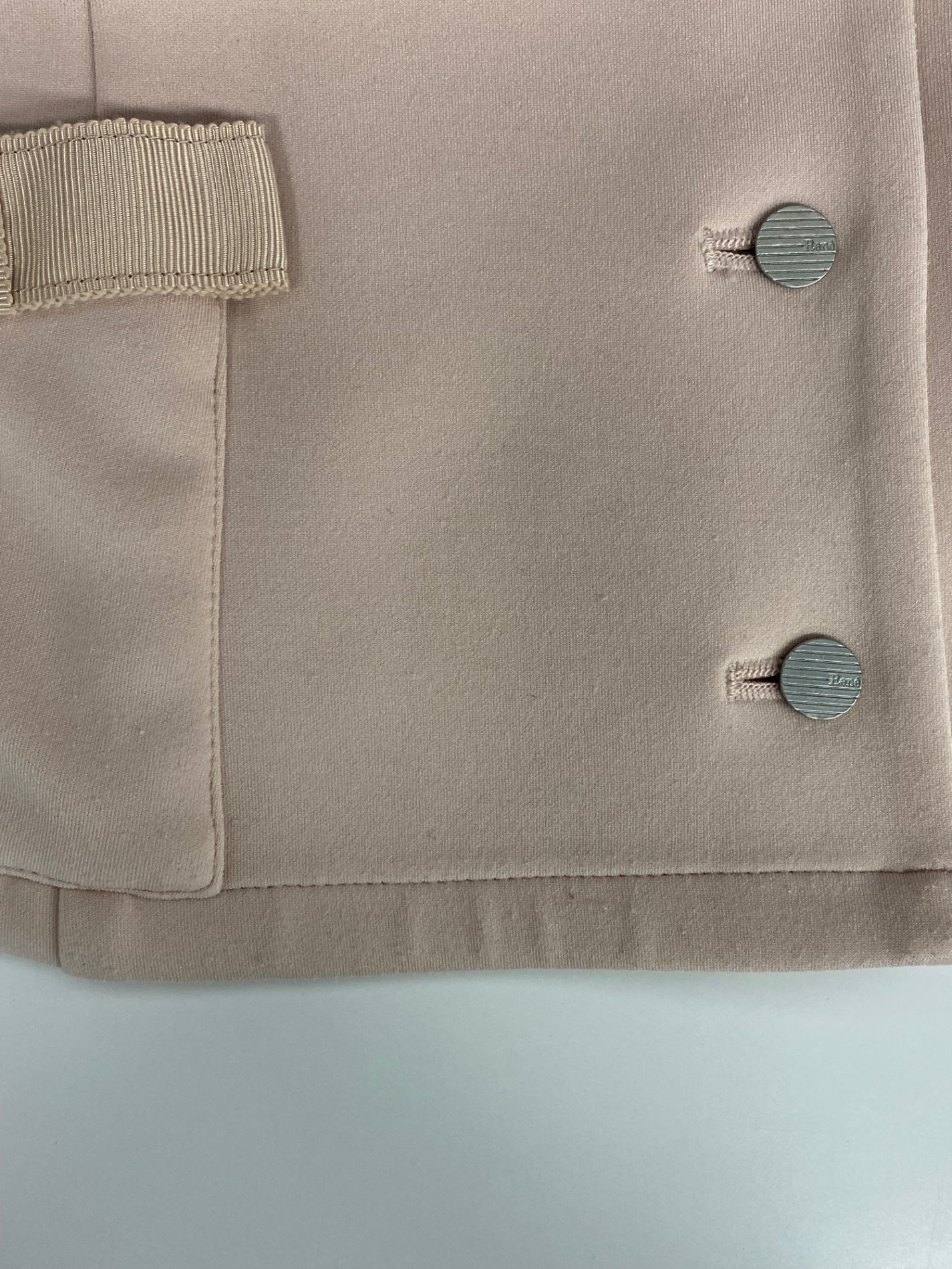 ルネ basic 5637060 ジャケット 38 ベージュピンク ノーカラー リボン ITPN0KGKXDG2 【SALE】
