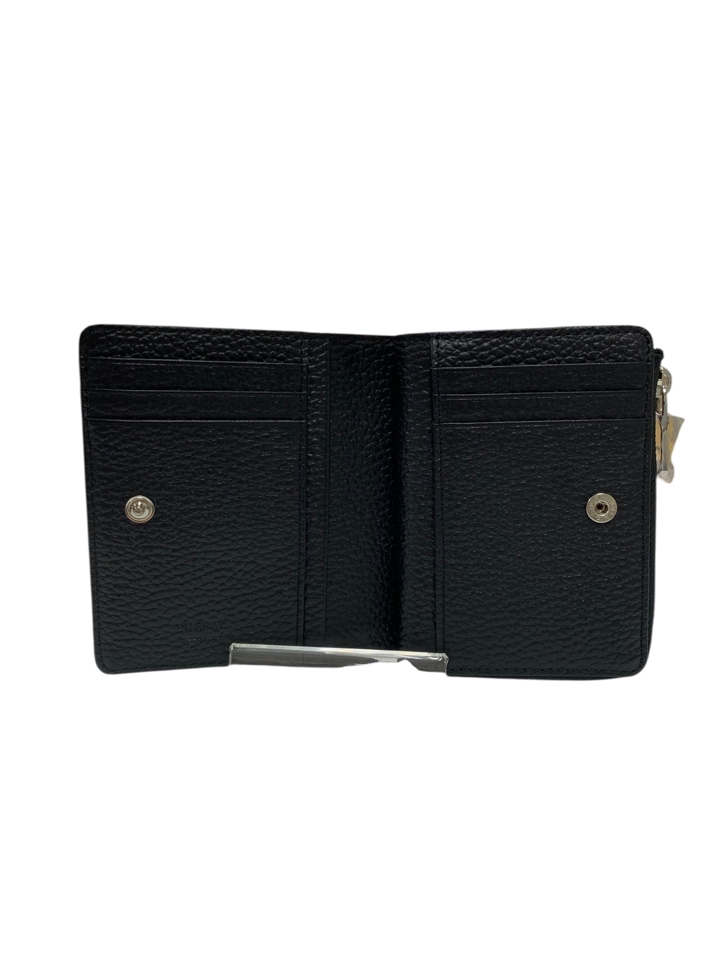 ラシット モノグラムプレート ハーフウォレット SO-376 二つ折り財布 ブラック レザー ITHXTG70DJM0