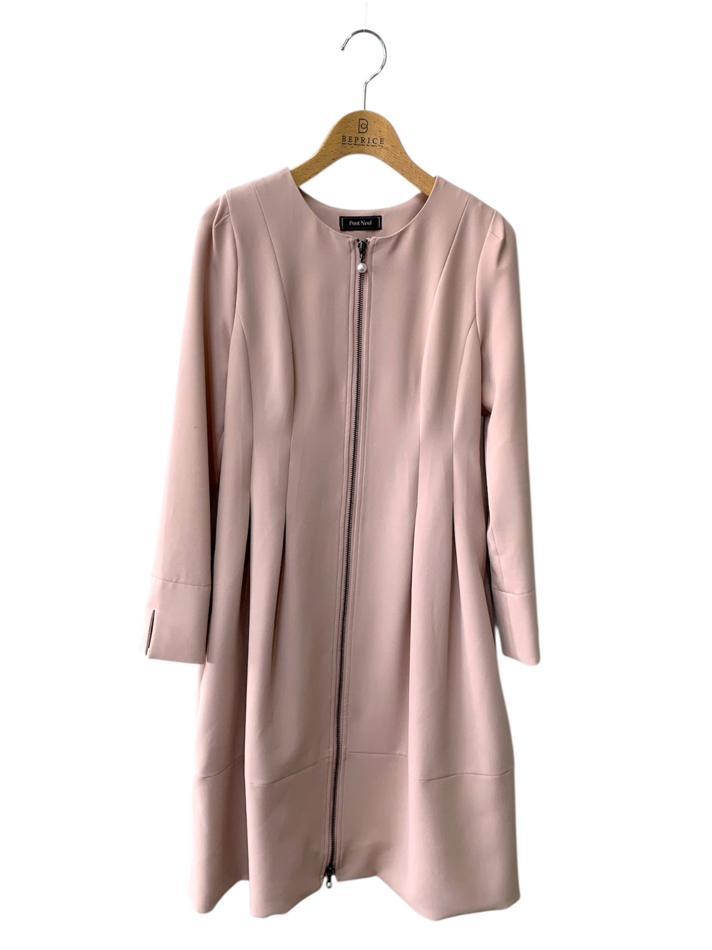 ポンヌフ AH1004 ワンピース 0 ピンク ジップアップ タックフレア ITKWWS6L4IKG