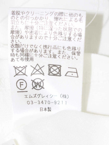 エムズグレイシー 115308 カットソー 40 ホワイト フラワーモチーフ ITV5POQ1URK8