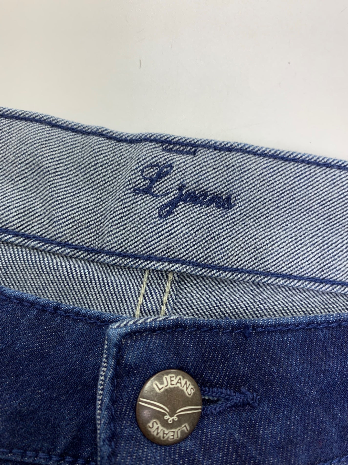 レリアン L-JEANS ストレートデニムパンツ【ミッキー＆ミニー】 AM-1302509 HP-23-00816-AH 13 ネイビー スワロフスキー ITOW63K1N0FS