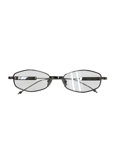 ジェントルモンスター x Maison Margiela MM218 02 メガネ シルバー / クリア メタル フルリム アングルド・オーバルシェイプ ITTHCZPB06LE