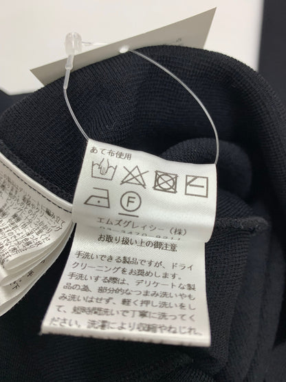 エムズグレイシー 318102 カーディガン 38 ブラック スパンコール カメリア ジップアップファスナー ITEQ2TBYIYIW