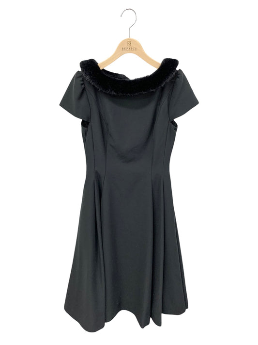 セルフォード ファーカラーフィットアンドフレアードレス CWFO244301 ワンピース 36 ブラック ITZTJ10TMPI4