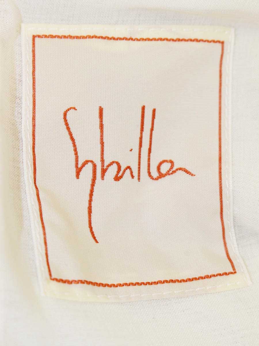シビラ スカート M アイボリー 麻 コットン 刺繍 ITLAAYI13FW2