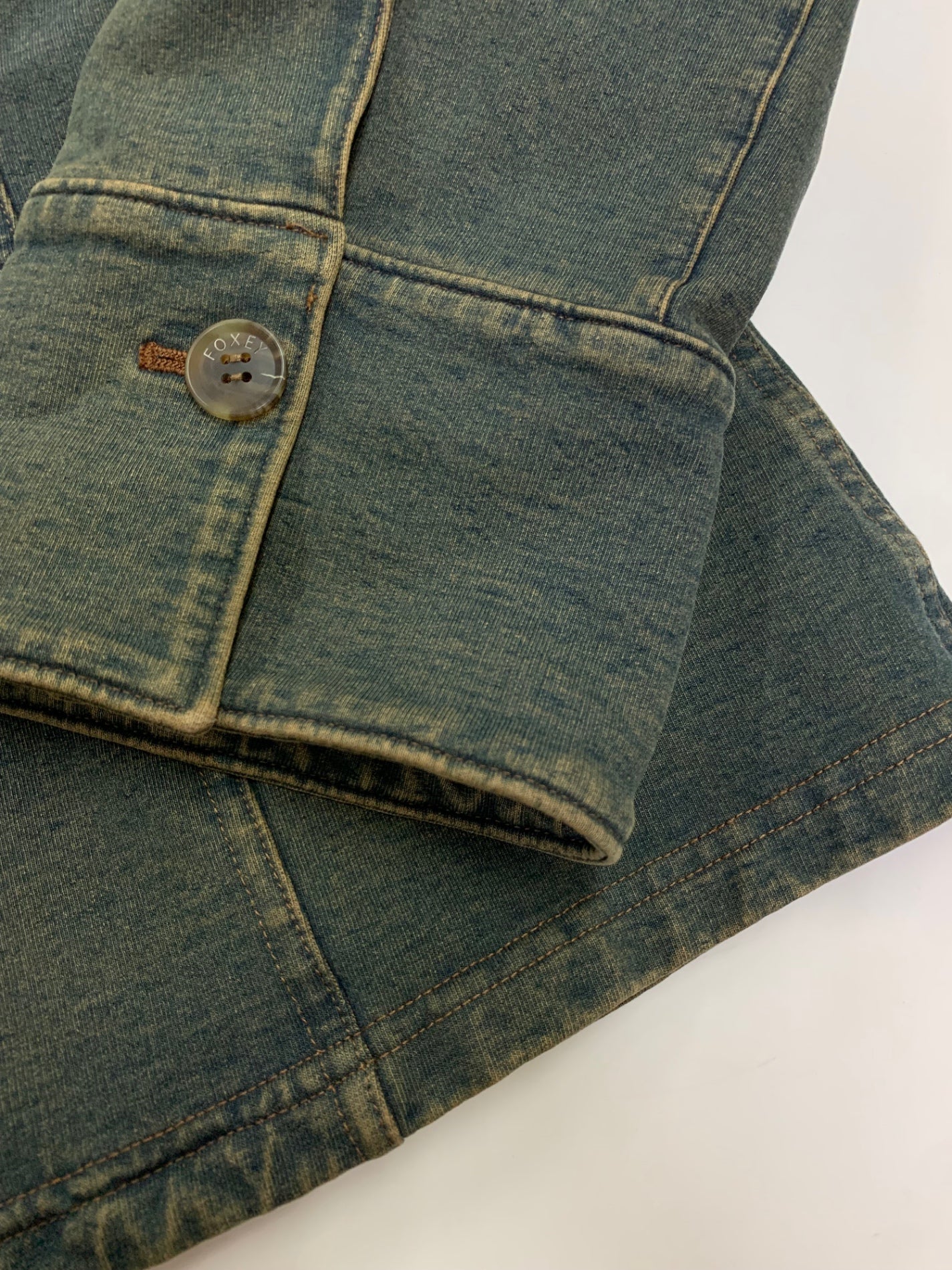 フォクシーニューヨーク 16189 デニム ジャケット 42 ブルー ITJQBV6LR2TK