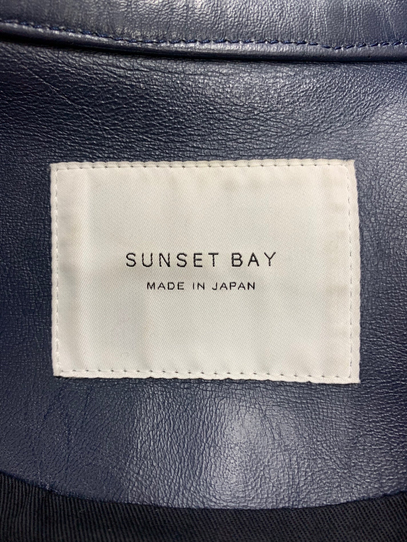 サンセットベイ CLYDE - NAVY ライダースジャケット 2 ネイビー シングル HORSE-HIDE IT6J9L87YTTQ