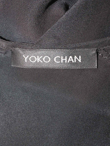 ヨーコチャン YCD-14SS-092 ワンピース 38 ブラック シルク アシンメトリー IT0J3GL8SOX5