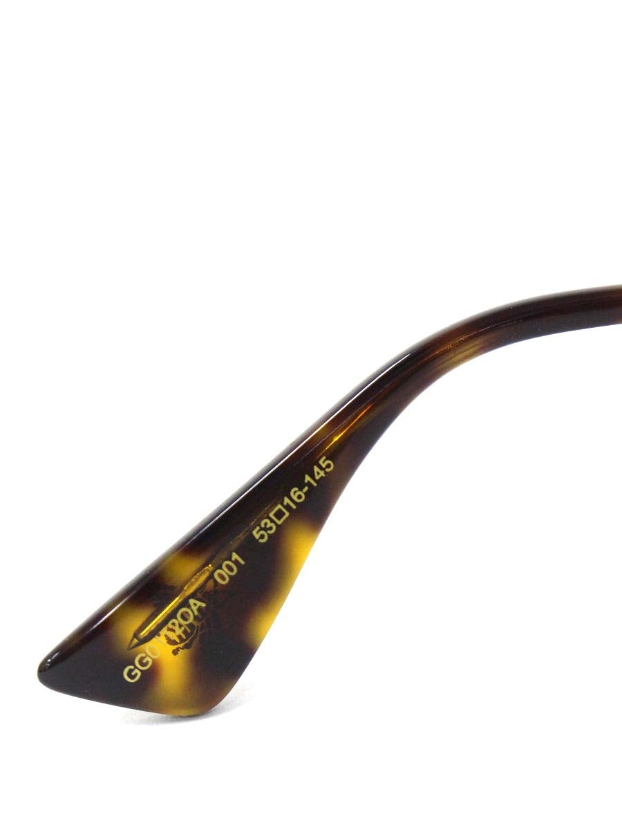 グッチ GG0112OA メガネ 眼鏡 ブラック/ゴールド スクエア フルリム コンビフレーム べっ甲柄 ITANVI9DF1B0 【SALE】