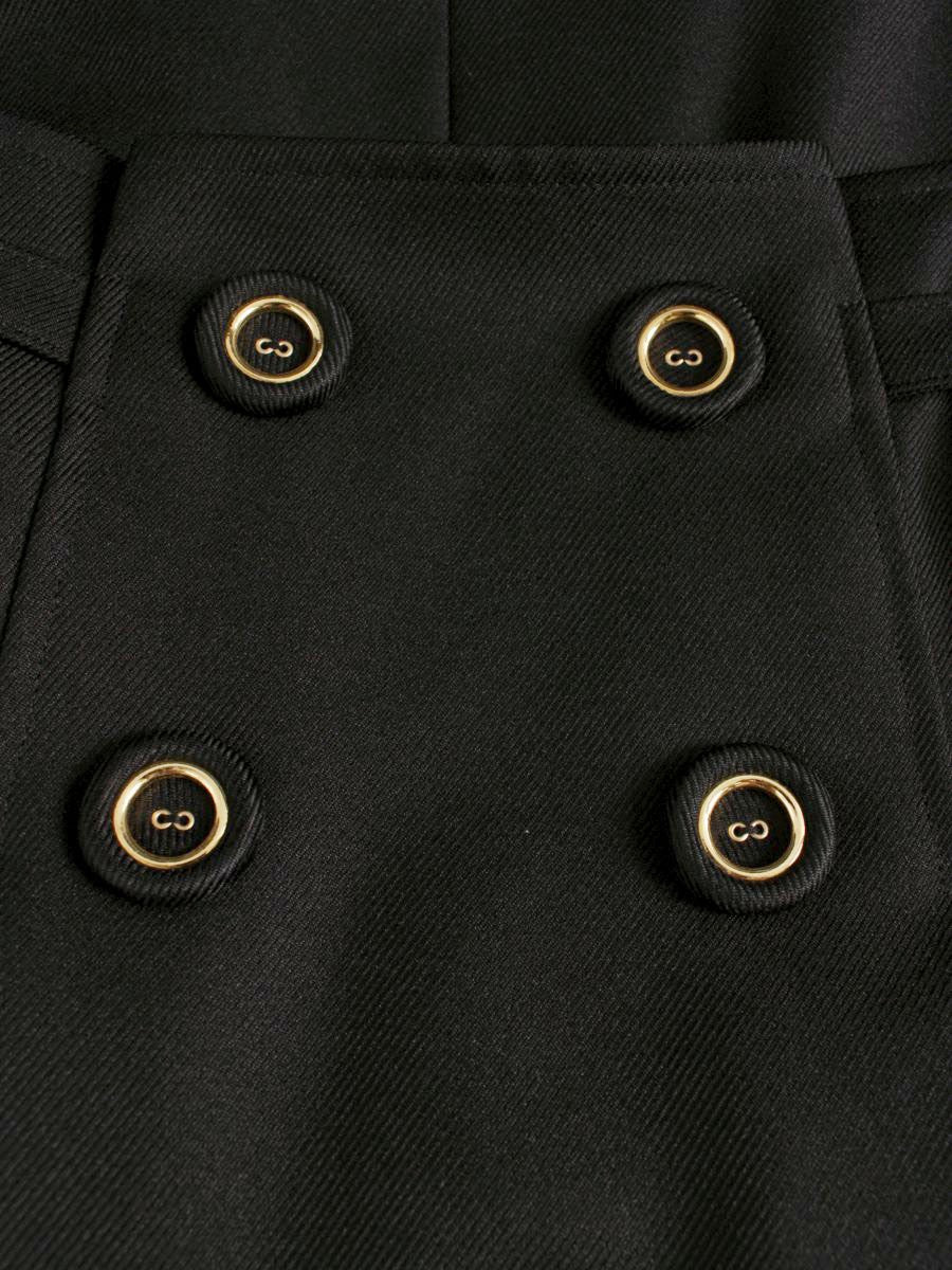 エムズグレイシー 917512 スカート 36 ブラック サイドベルト ボタン ITXMV38TK77W