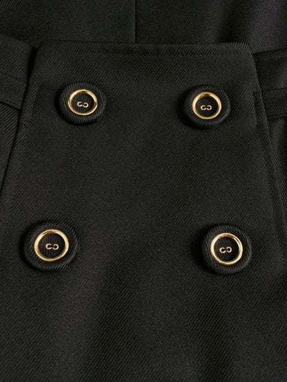 エムズグレイシー 917512 スカート 36 ブラック サイドベルト ボタン ITXMV38TK77W