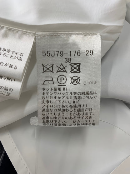 ブルーレーベルクレストブリッジ 55J79-176-29 ワンピース 38 ネイビー 切替 ニット チェック ITWNW2N46GPW