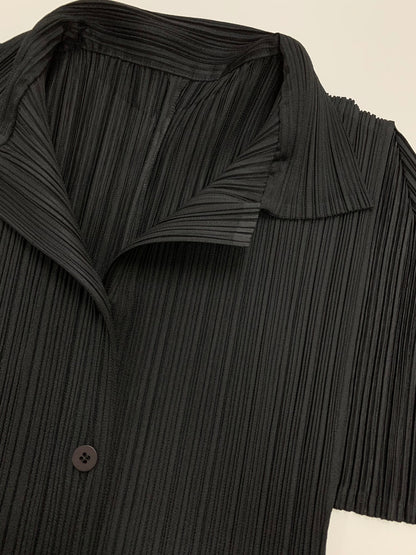 プリーツプリーズイッセイミヤケ PP13-JJ104 シャツ 3 ブラック ITNLLSHLXI6G