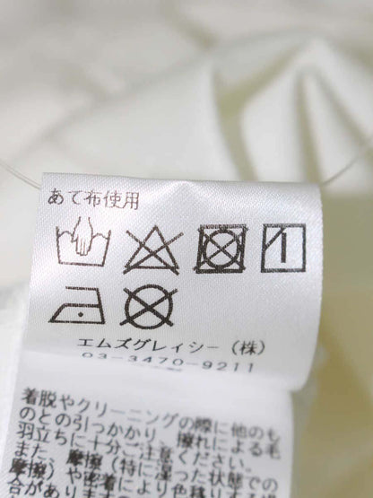 エムズグレイシー 415326 トップス 38 ホワイト エッフェル塔 ハート ラインストーン IT57V1HODSCW