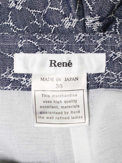 ルネ TISSUE 6925130 ショートパンツ 36 ネイビー フラワーモチーフ ITEC3MA930IS 【SALE】