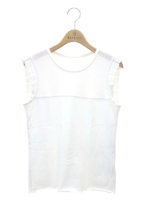 フォクシーブティック Knit Top Ruffle Trim Top 39902 ニット 38 ホワイト ITH7NB97VXVQ