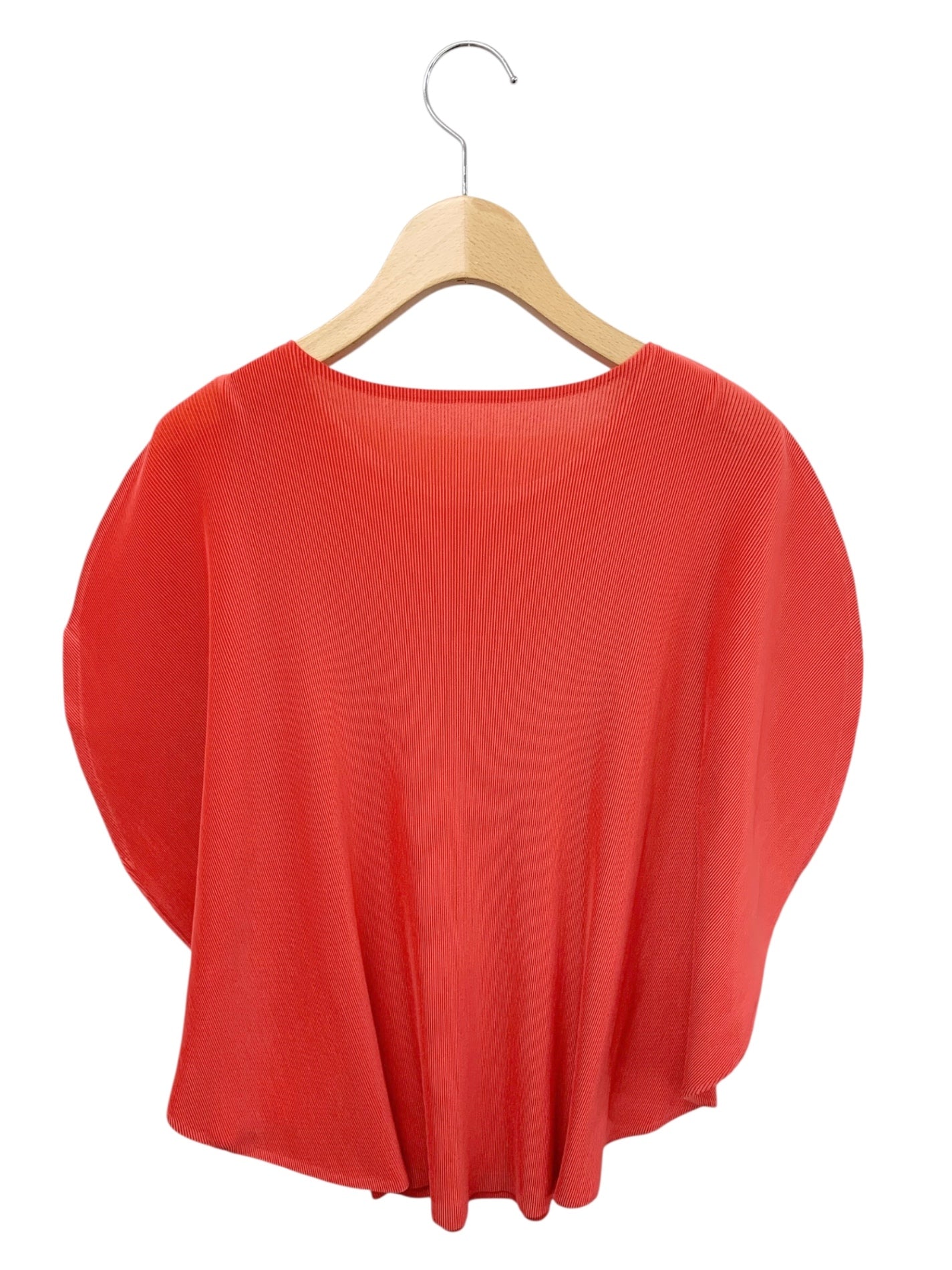 プリーツプリーズイッセイミヤケ トップス レッド プリーツ バルーン型 IT4AS818IV2Q