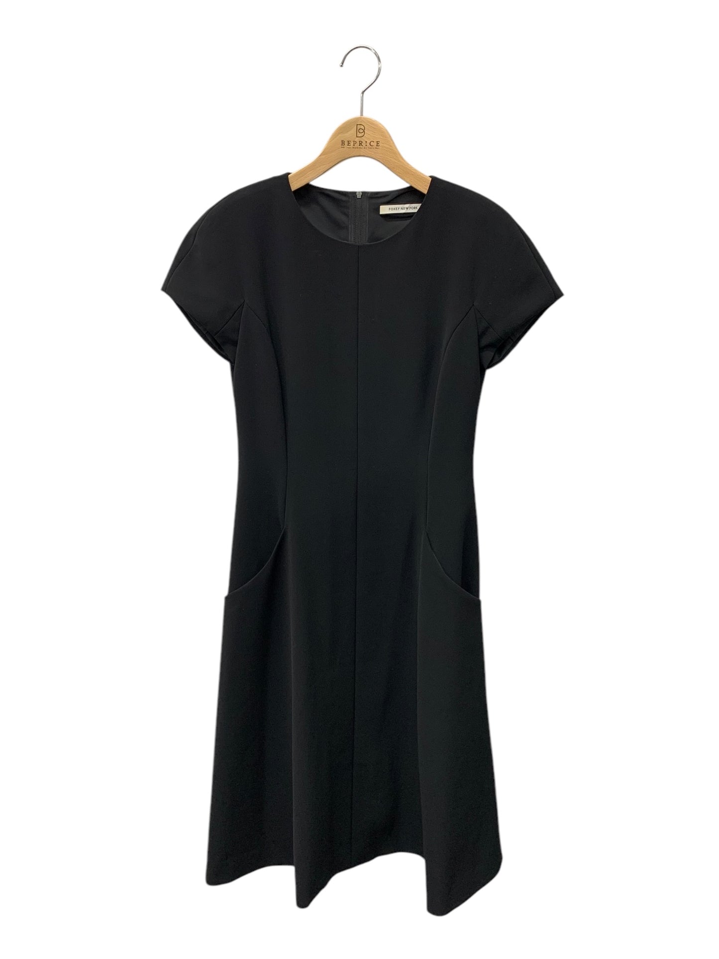フォクシーニューヨーク 37731 ワンピース 38 ブラック 半袖 ITC8GXGLFCX8