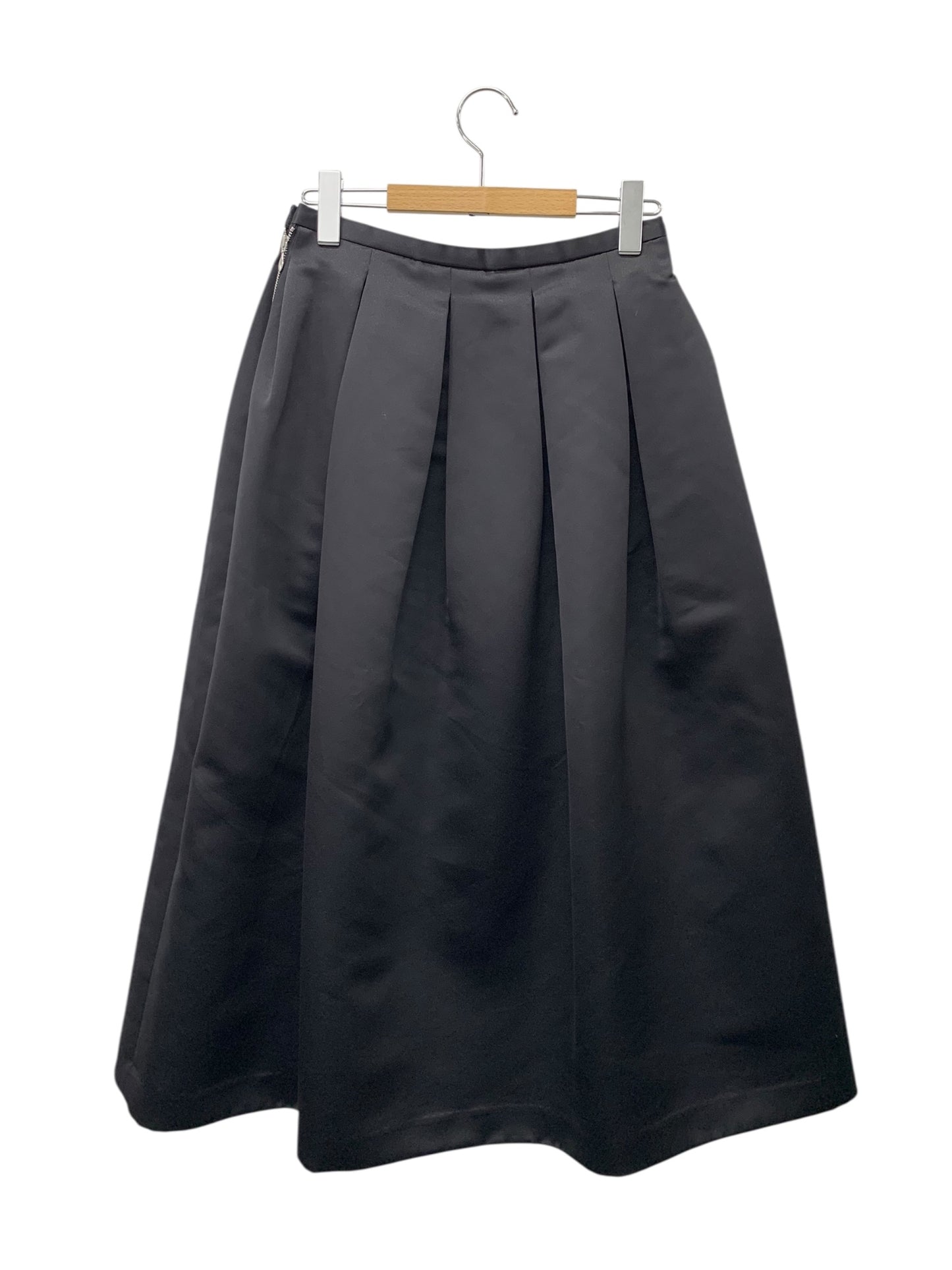ツルバイマリコオイカワ SK-1191911 スカート 36 ブラック タックフレア IT43HHF7KKNQ