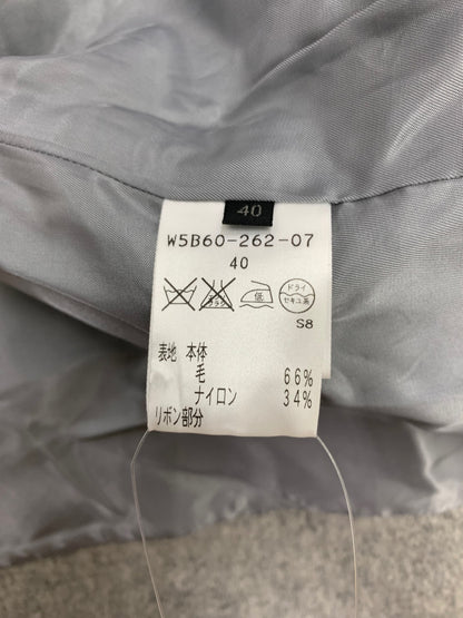トゥービーシック W5B60-262-07 ショートコート 40 グレー ウール IT72KGOUZYB2