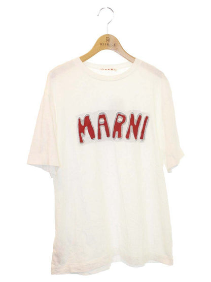 マルニ 36063 14Y キッズ ホワイト ロゴTシャツ ITJ5TJWQU8Q3