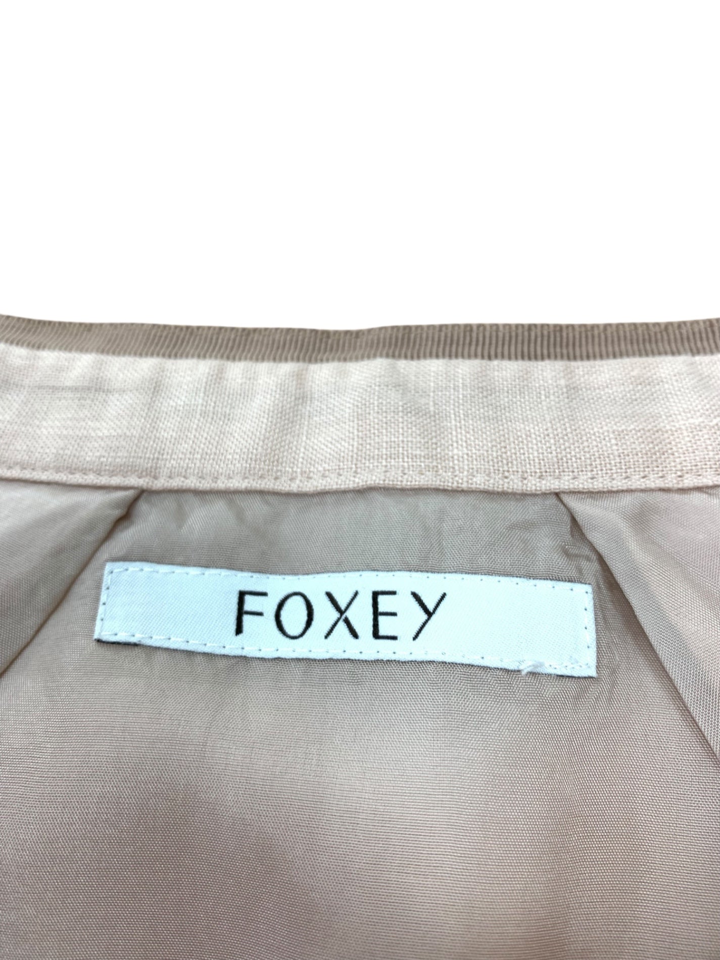 フォクシー 34196 スカート 40 ピンク ベルフラワー リネン ITEGPJCK7KKW 【SALE】