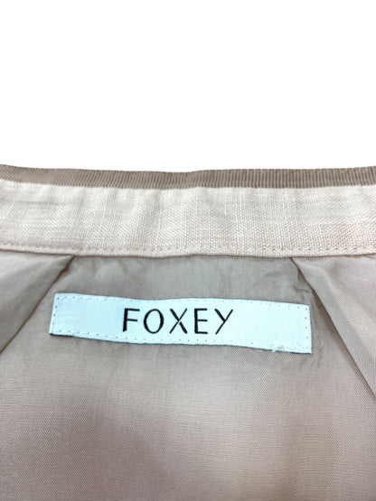 フォクシー 34196 スカート 40 ピンク ベルフラワー リネン ITEGPJCK7KKW 【SALE】