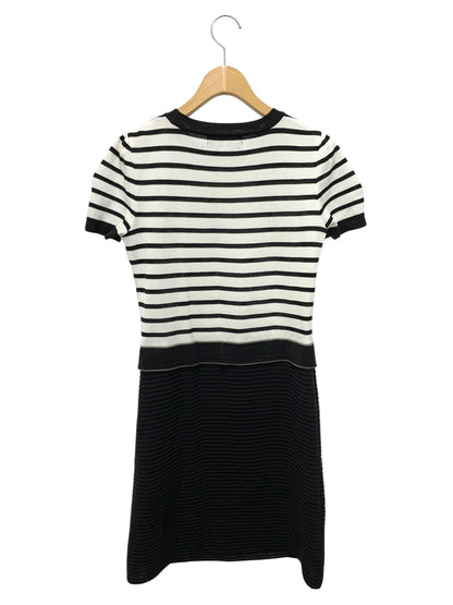 エムズグレイシー Border Knit One-piece 918320 ワンピース 38 ホワイト 切替 ボーダー ITM5SS5FBAMO