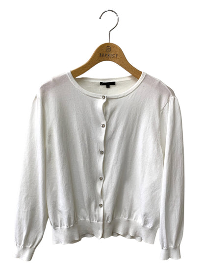 トゥービーシック W5F03-515-01 カーディガン 42 ホワイト ラインストーンボタン ITC3X5189F86