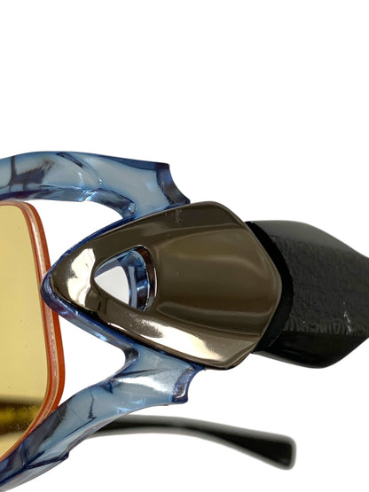 モンキーフリップ 魏鏡-改 メガネ ブルー セルフレーム スクエア ITPU8BG97ATC