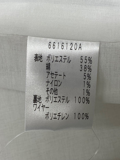 ルネ 6616120 ワンピース 36 ホワイト ツイード  フレンチスリーブ フロントジップアップ IT7EJGW91M68