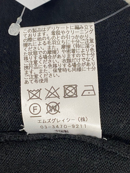 エムズグレイシー 728580 ニット セーター 40 ブラック ウール ベロアリボン IT824DXXHITM